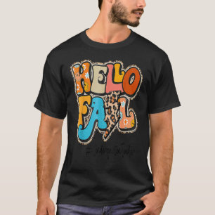 T-shirt Bonjour professeur de maternelle d'automne Léopard