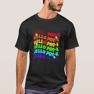 T-shirt Bonjour professeur de pré-maternelle Élève Retour