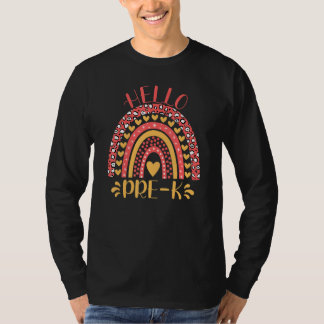 T-shirt Bonjour professeur de pré-maternelle pré-jardin d'