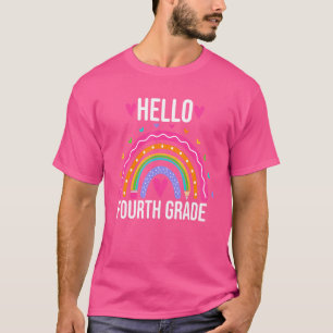 T-shirt Bonjour professeur de quatrième année Enfants Fill