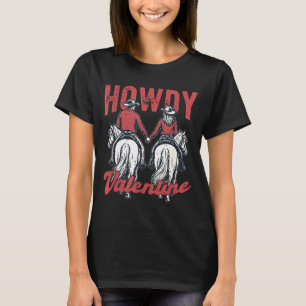 T-shirt Bonjour Saint-Valentin Couple Occidental Rétro Amo