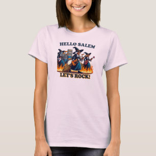 T-shirt Bonjour Salem Massachusetts Witch Rock Band