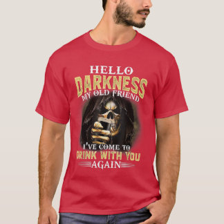 T-shirt Bonjour Skeleton Mon Ami Je suis venu boire avec Y