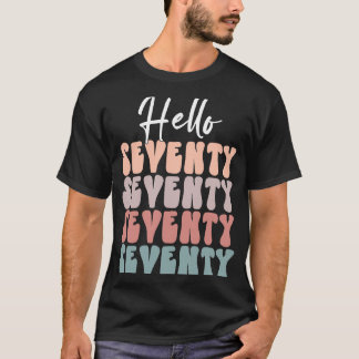 T-shirt Bonjour Soixante-dix 70e fête d'anniversaire 70 pa