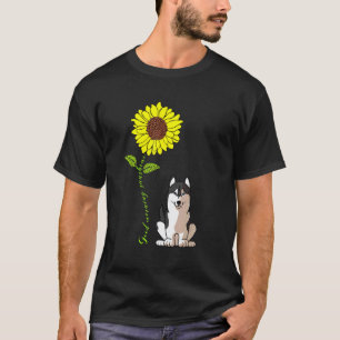 T-shirt Bonjour soleil chien husky sibérien