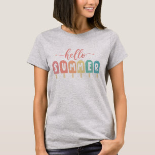 T-shirt Bonjour Summer Pastel Popsicles