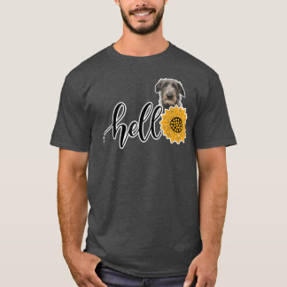 T-shirt Bonjour Sunflower Scottish Deerhound