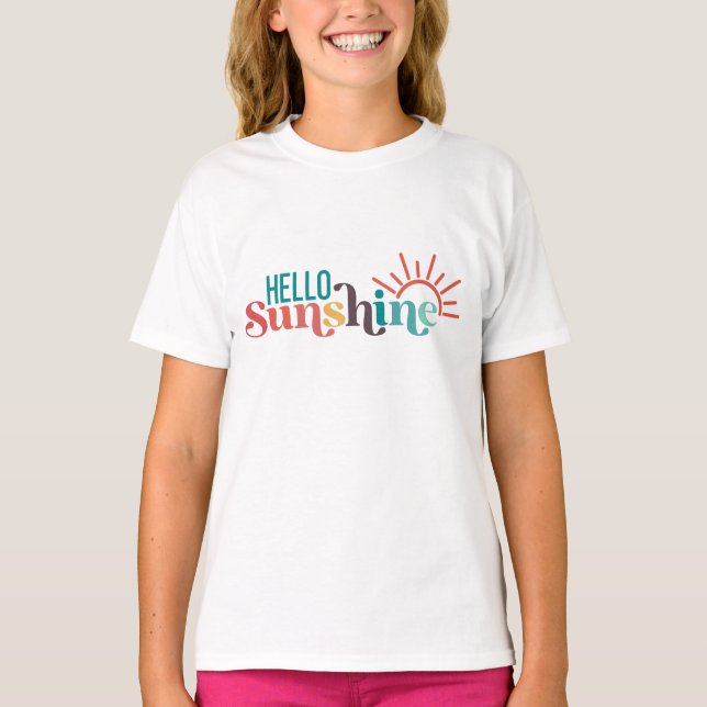 T-shirt Bonjour Sunshine Summer Beach Lake (Devant)