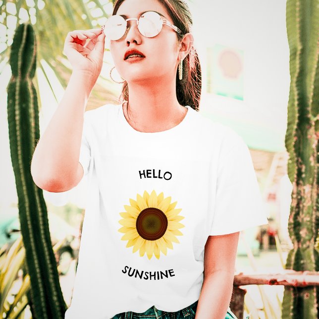 T-shirt Bonjour Sunshine Sunflower (Créateur téléchargé)