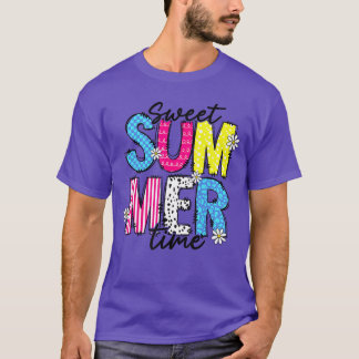 T-shirt Bonjour Sweet Summer Vacation Beach Matching Fam