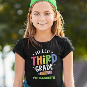 T-shirt Bonjour troisième année retour à l'école