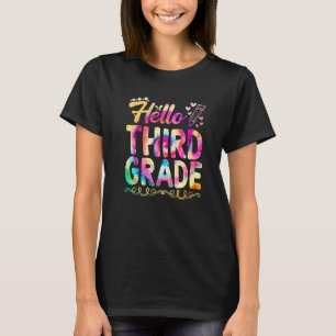 T-shirt Bonjour Troisième année Tie Dye Premier jour Migno