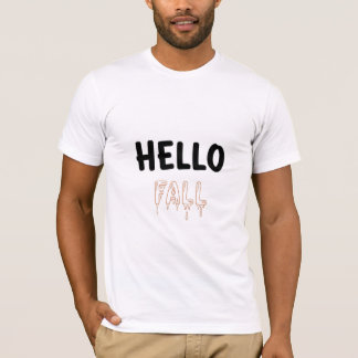 T-shirt Bonjour Typographie Fondante d'Automne