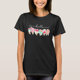 T-shirt Bonjour Vacances Été Glace Crème Popsicle Ice Loll