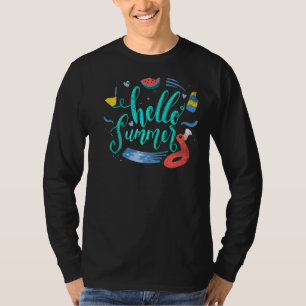 T-shirt Bonjour Vacances Été Glace Crème Popsicle Ice Loll