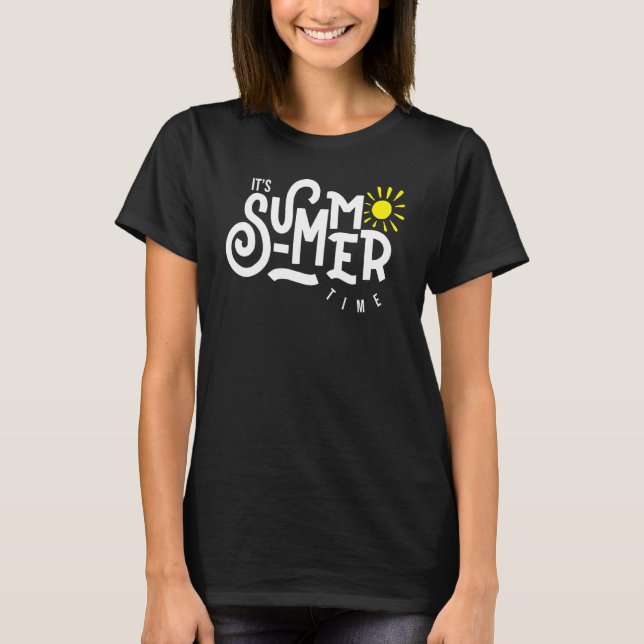 T-shirt Bonjour Vacances Été Glace Crème Sun Beach Hommes  (Devant)