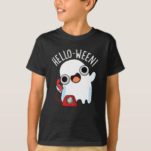 T-shirt Bonjour-ween Drôle de Fantôme Pun Sombre Arrière-p