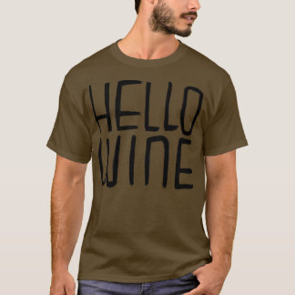 T-shirt Bonjour Wine Typographie Halloween Pun