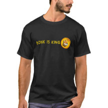 BONK crypto cadeau, mème pièce NOIR TEE