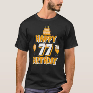 T-shirt Bonne 77ème Idée De Fête D'Anniversaire Pour Homme