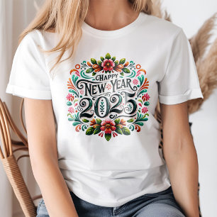 T-shirt "Bonne année 2025" Fiesta mexicaine colorée