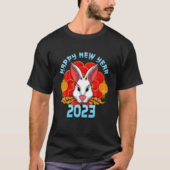 T-shirt Bonne Année - Année Chinoise Zodiaque Du Lapin (Devant)