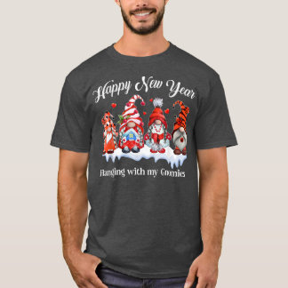 T-shirt Bonne Année Chillin Avec Mes Gnomies Femmes Enfant