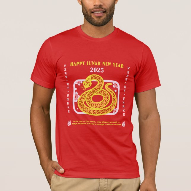 T-shirt Bonne année chinoise 2025 (Devant)