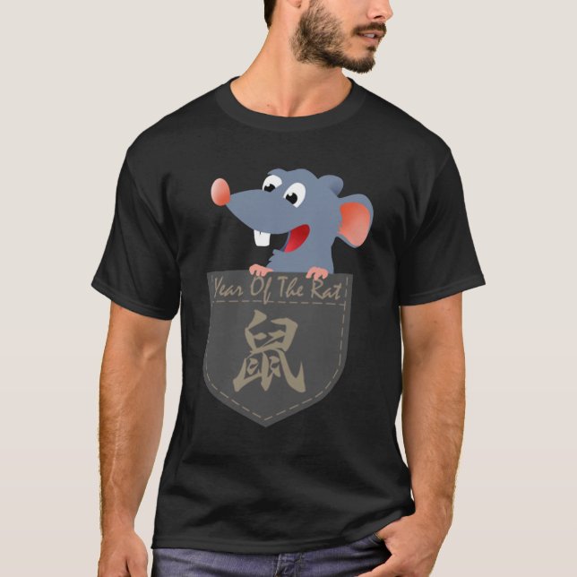 T-shirt Bonne Année Chinoise Du Rat 2020 Petit Rat (Devant)