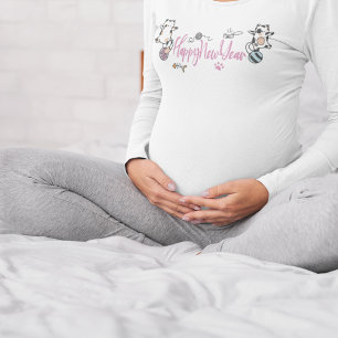 T-shirt Bonne Année Entre Les Chatons Équilibré Sur Un Fil