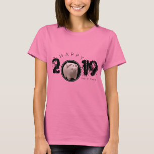 T-shirt Bonne année PIg 2019 Original 3D Femme Tee