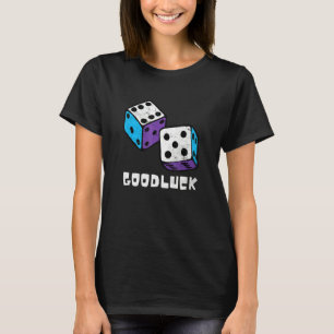 T-shirt Bonne chance Jeu Nuit Retro Casino Dice Joueur Cas