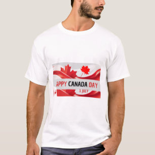 T-shirt Bonne Chemise de la fête du Canada 1er juillet. Le