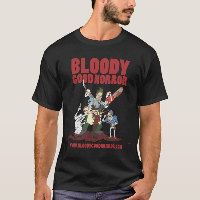 T-shirt Bonne chemise sanglante de bande d'horreur (Devant)