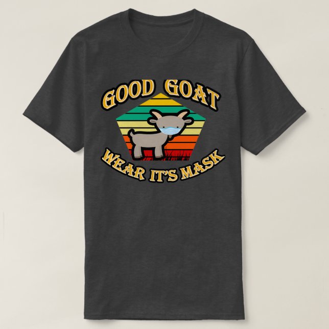 T-shirt bonne chèvre porter son masque, chèvre douce, cita (Design devant)