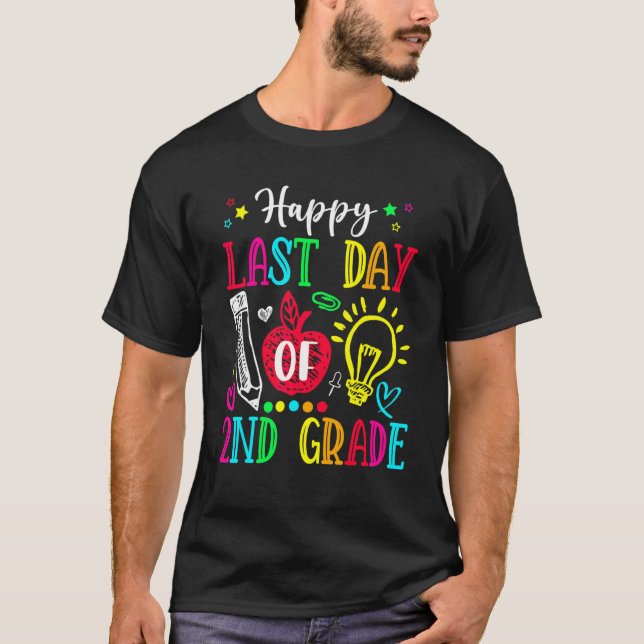 T-shirt Bonne Dernière journée de 2e année Enseignant St (Devant)