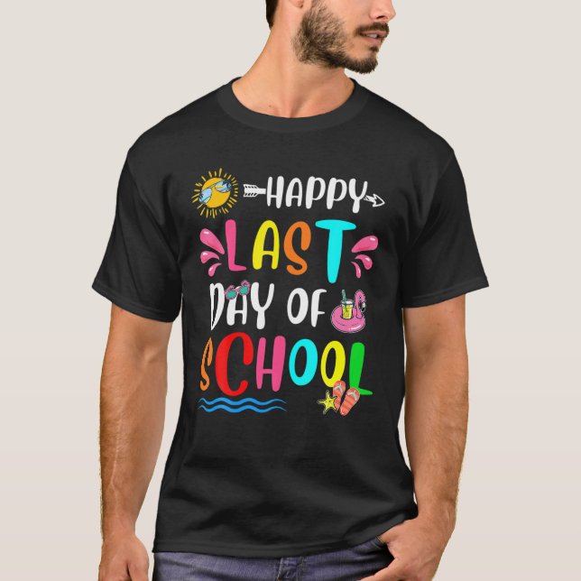 T-shirt Bonne Dernière Journée De L'Enseignant Fin D'Année (Devant)