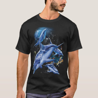 T-shirt Bonne famille de dauphins
