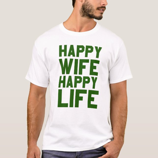 T-shirt Bonne femme vie heureuse (Devant)