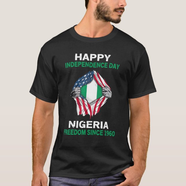 T-shirt Bonne fête de l'indépendance Nigeria Liberté depui (Devant)