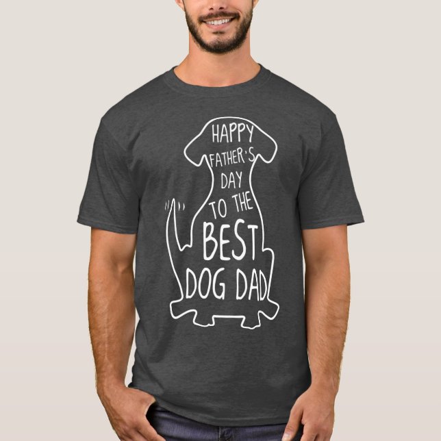 T-shirt Bonne Fête des pères Au Meilleur Chien Papa Drôle  (Devant)