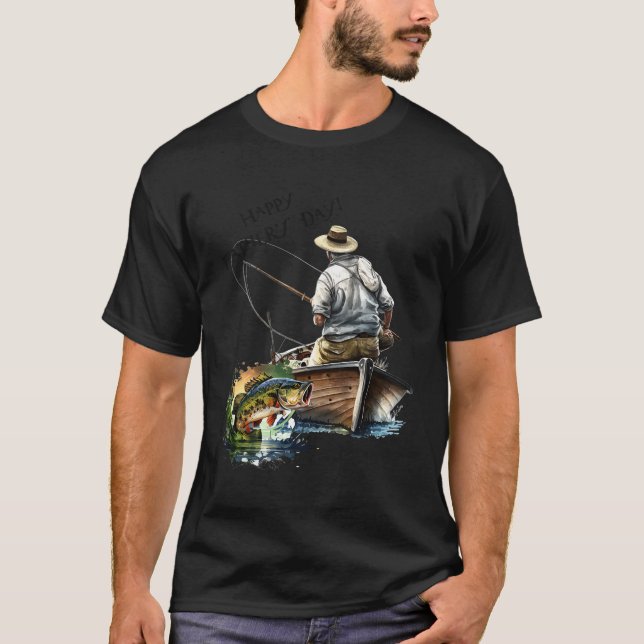 T-shirt Bonne Fête des pères de pêche au sable (Devant)