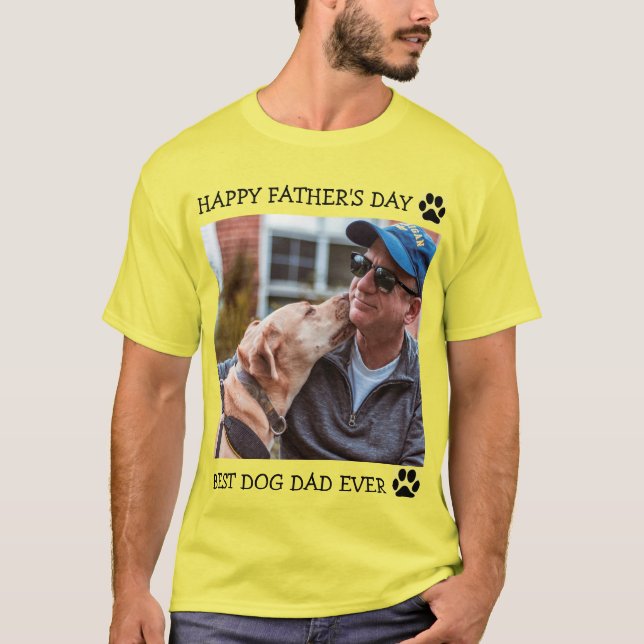 T-shirt Bonne Fête des pères Meilleur Chien Papa Jamais Ph (Devant)