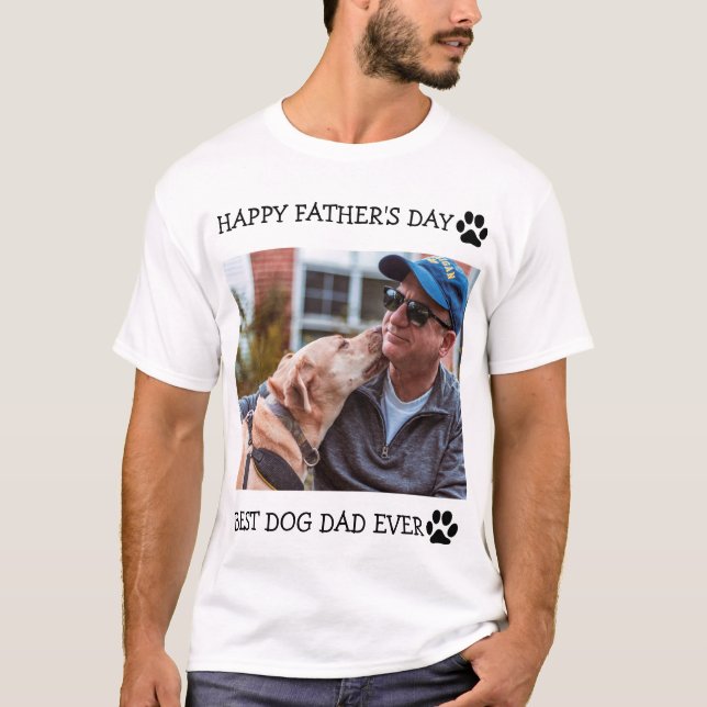 T-shirt Bonne Fête des pères Meilleur Chien Papa Jamais Ph (Devant)