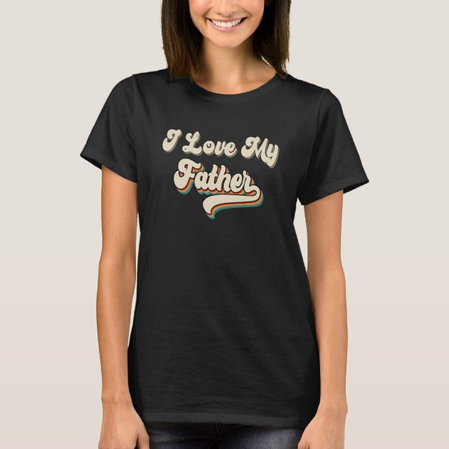T-shirt Bonne Fête des pères Retro Super mignonne pour les (Devant)