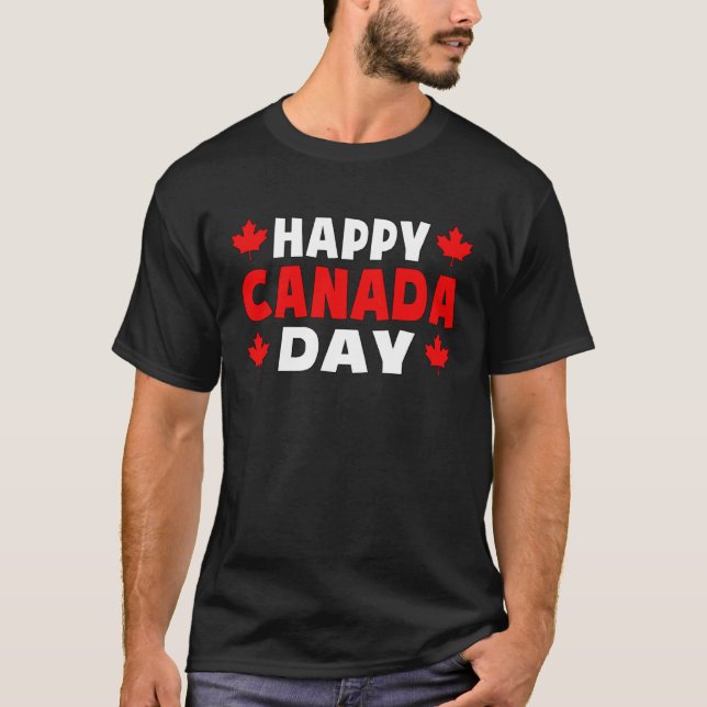 T-shirt Bonne fête du Canada Chemise mignonne Feuille d'ér (Devant)