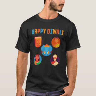 T-shirt Bonne fête hindouiste de Diwali