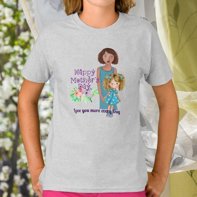 T-shirt BONNE fille du JOUR de la mère (HAPPY MOTHER'S DAY daughter T-Shirt)