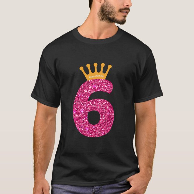 T-shirt Bonne Filles Anniversaire 6E Fête 6 Ans Anniversai (Devant)