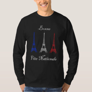 T-shirt Bonne Fte Nationale Fête Du Bastille Fleur De Lys 